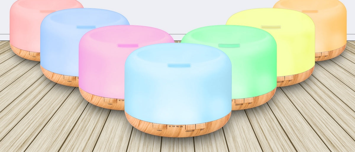 Seven LED night light colours