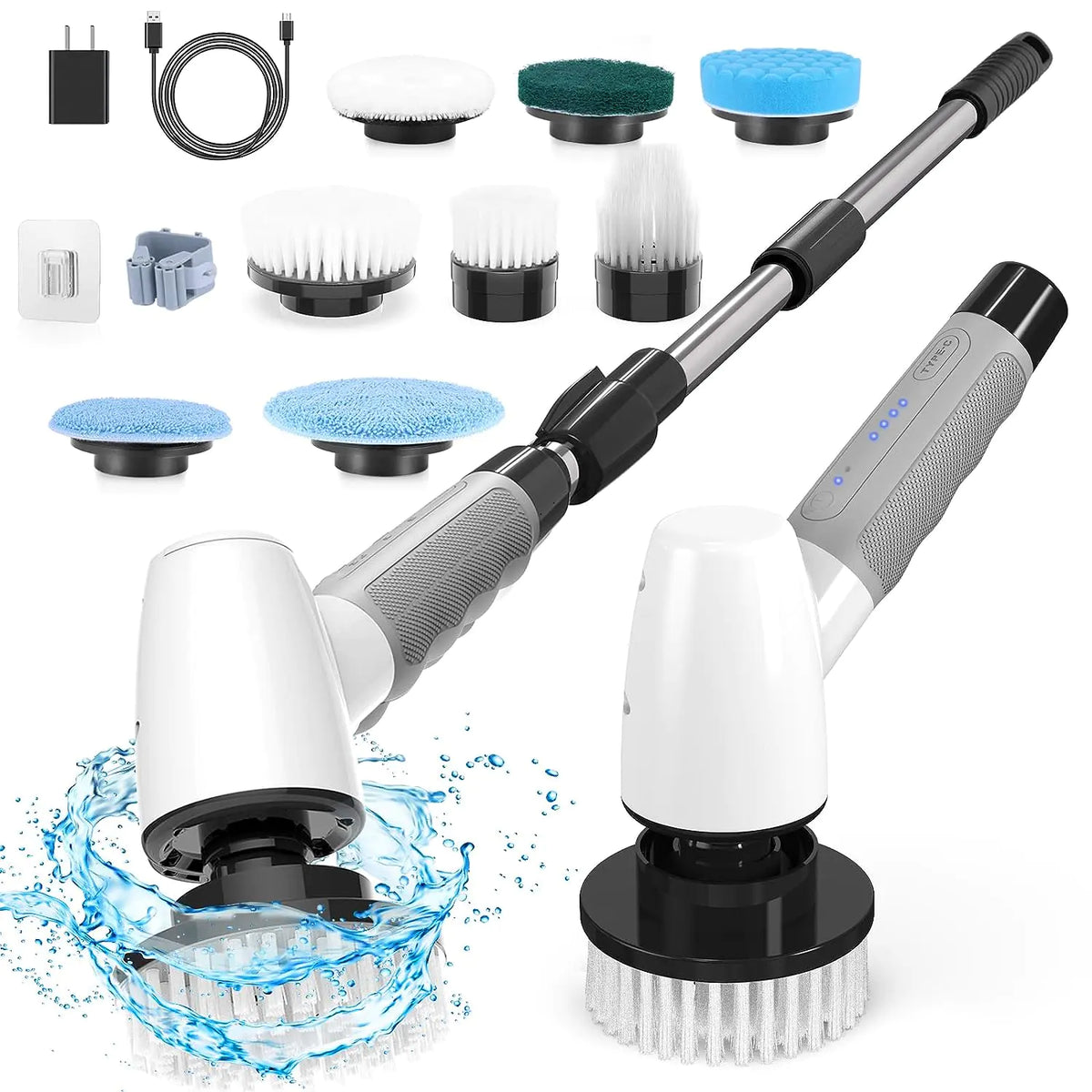 Electric Spin Scrubber (Cordless, Multi-Head)
