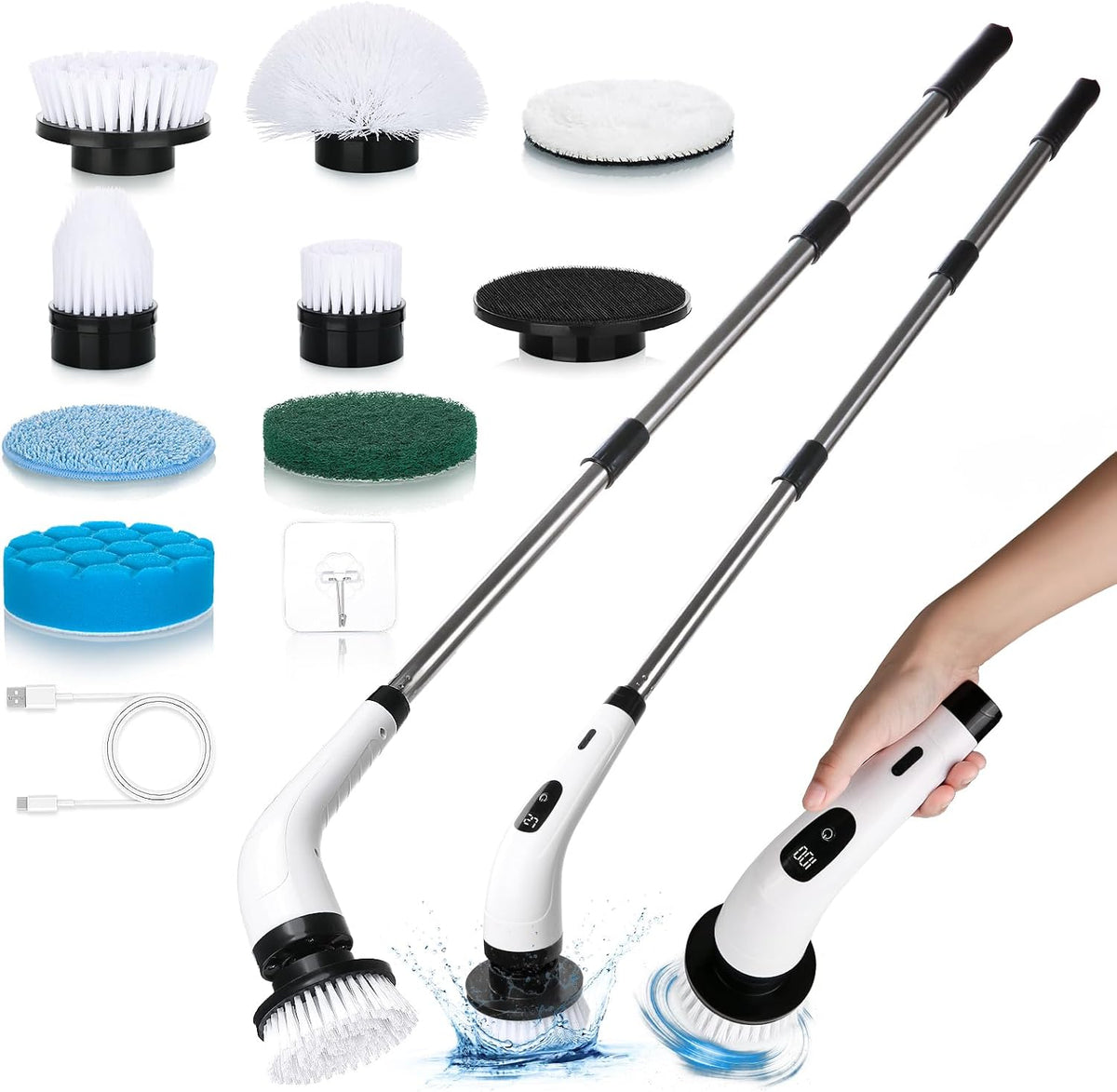Electric Spin Scrubber (Cordless, Multi-Head)